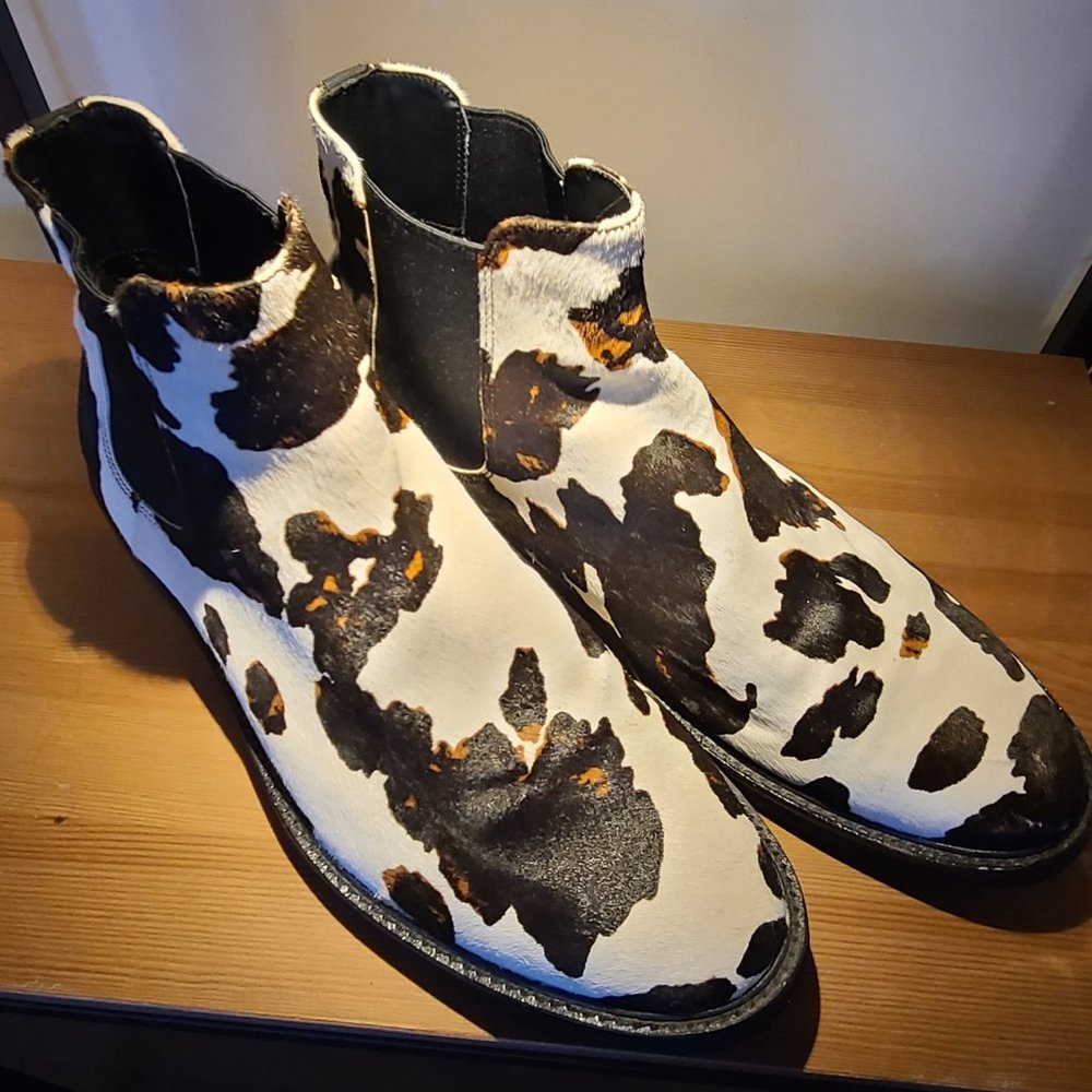 Cow Print Animal Chelsea Boots Booties ALDO